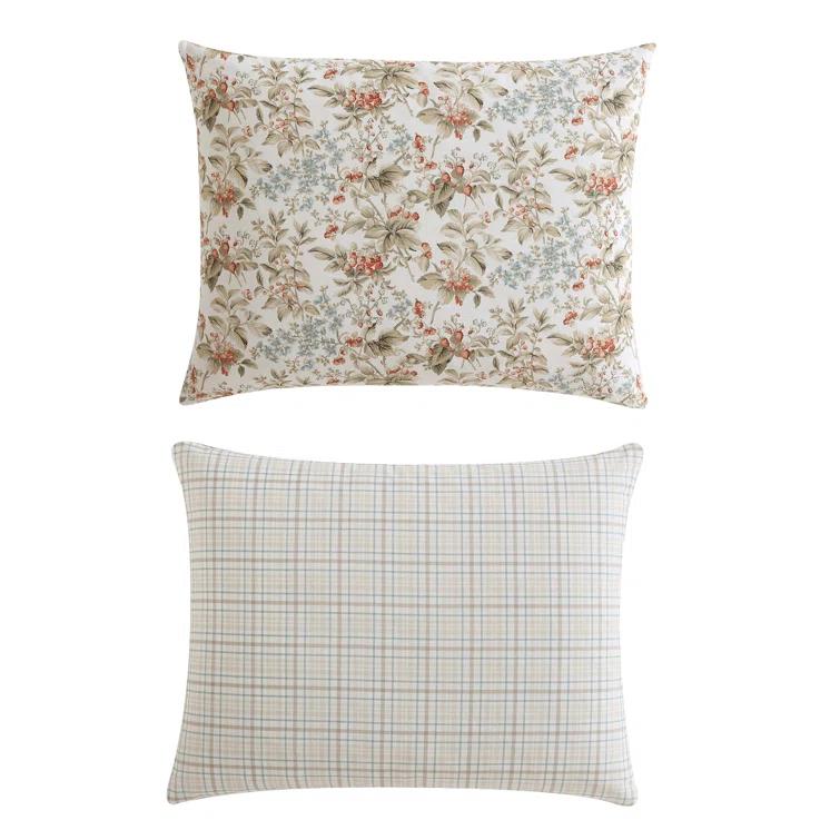 Laura Ashley Laura Ashley Bramble Floral Cotton Reversible Comforter Set