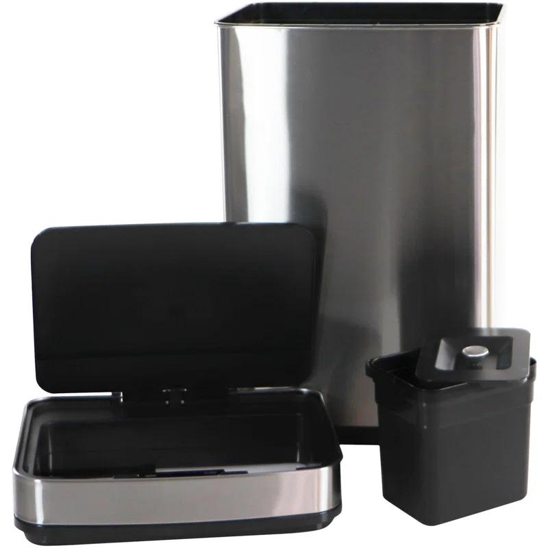 Hanover Plastic Motion Sensor Kitchen Trash Can - 16 Gallons