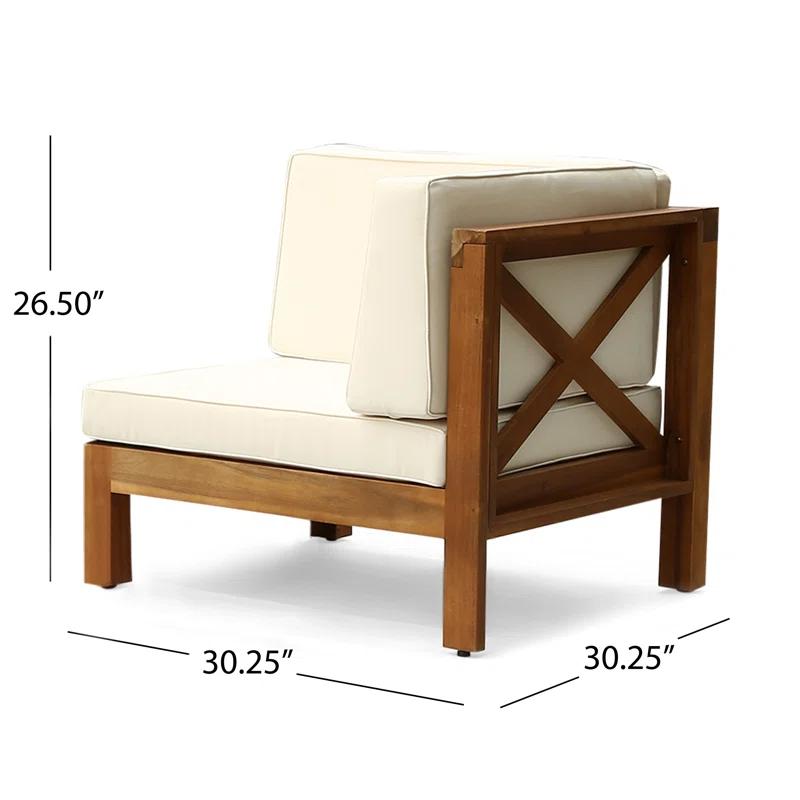 Highland Dunes 30.3'' Acacia Outdoor Patio Sofa