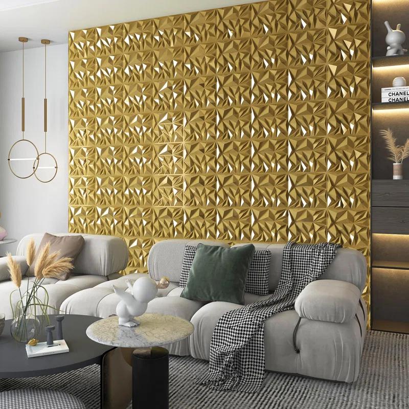 HD FLOORING, INC. Art3d 33-Pack 3D Wall Panels For Interior Wall Decor, Diamond Textured Feature Wall Paneling For Gaming Living Room TV Wall Background Accent Wall