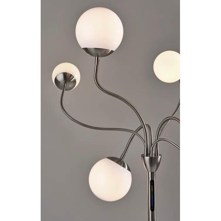 Adesso Phoebe 64'' Brushed Steel LED Tree Floor Lamp