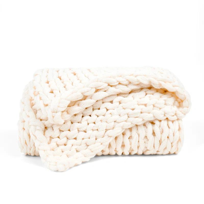 Becky Cameron Handmade Chunky Knit Throw Blanket