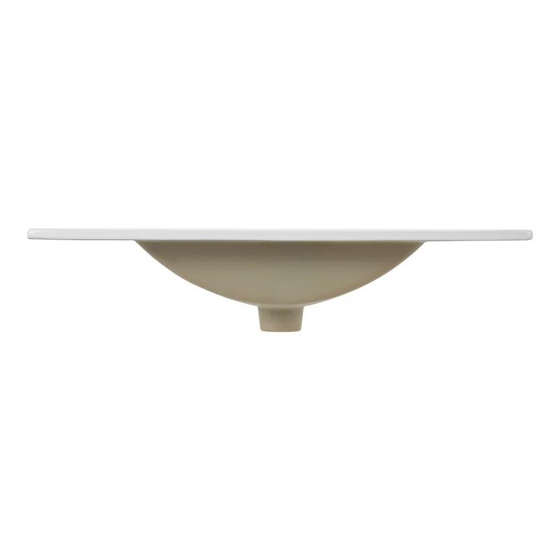 Jonathan Y Ancillary 3-Hole 30" Classic Contemporary Rectangular Ceramic Single Sink Basin Vanity Top