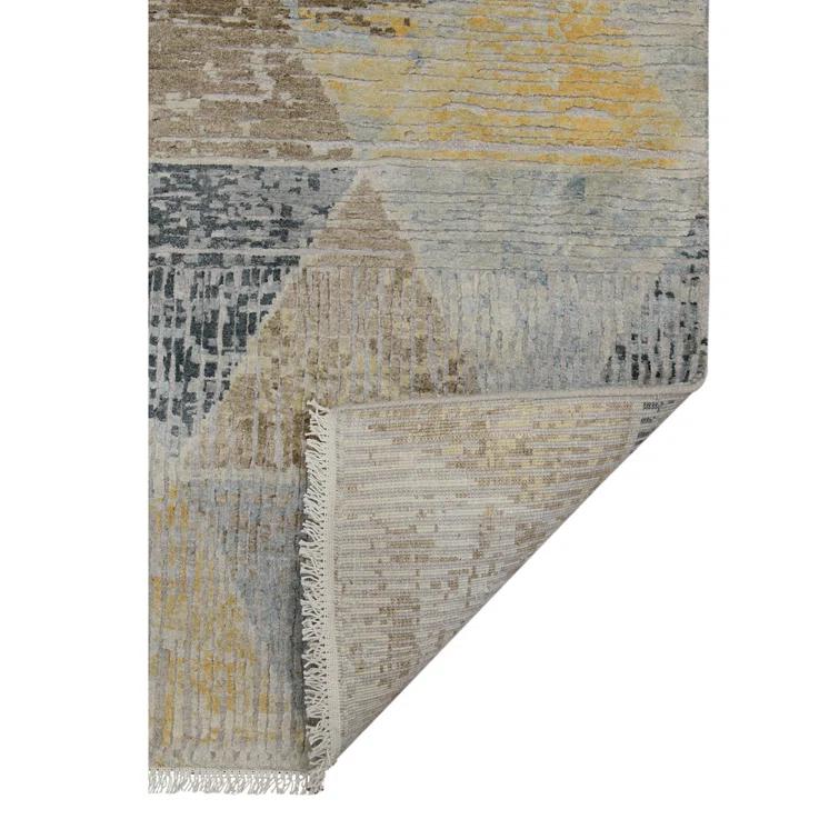 AMER Rugs Majestic Voilie Hand-Knotted Wool/Silk Area Rug in Ivory