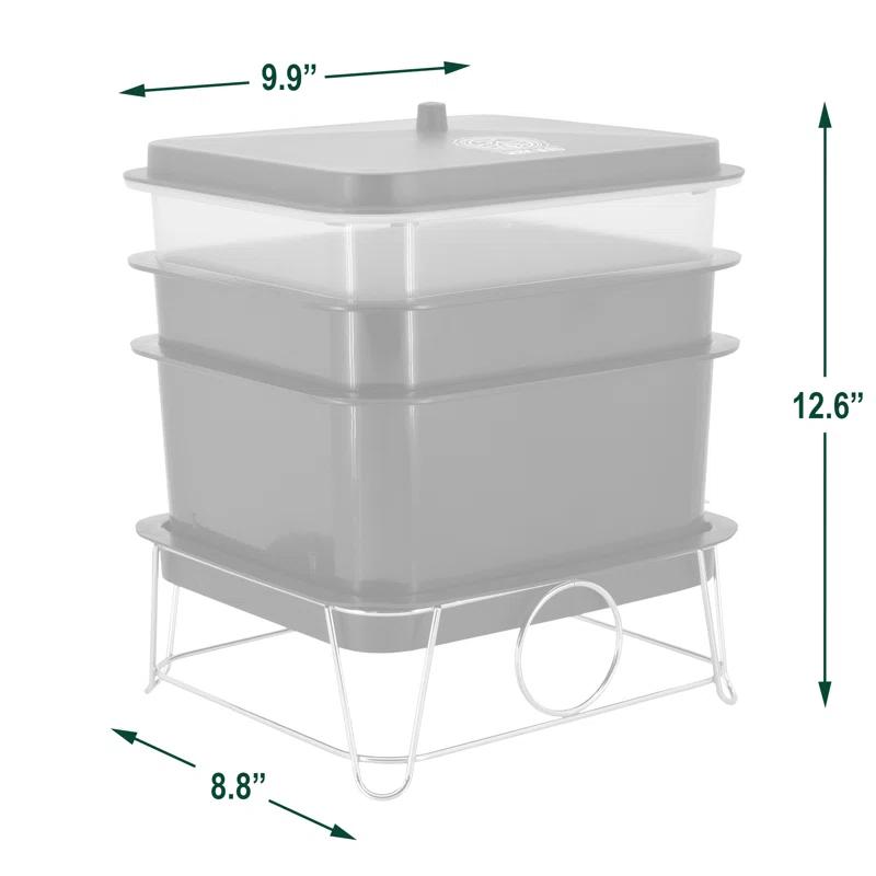 4 Gallons Plastic Worm Bin with Latching Lid