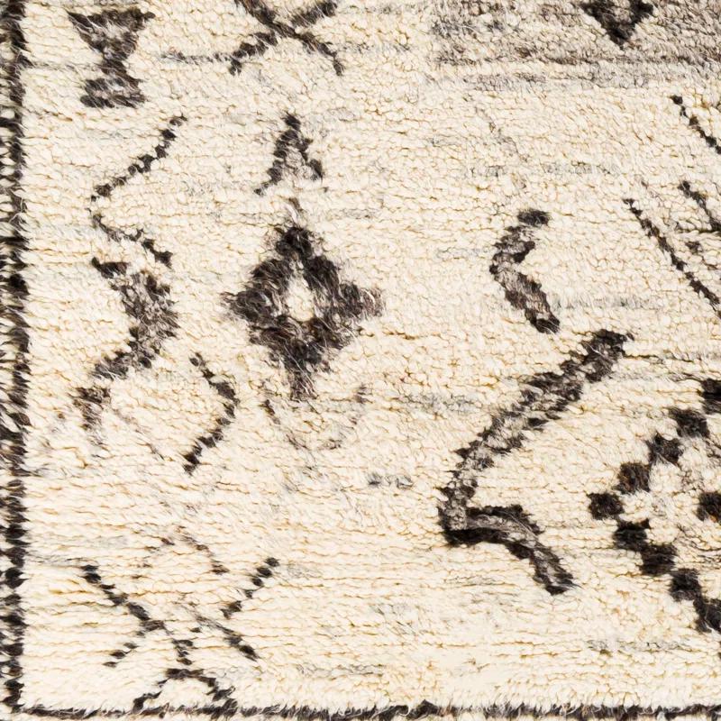 Clive Southwestern Hand-Knotted Wool Cream/Gray/Black Area Rug