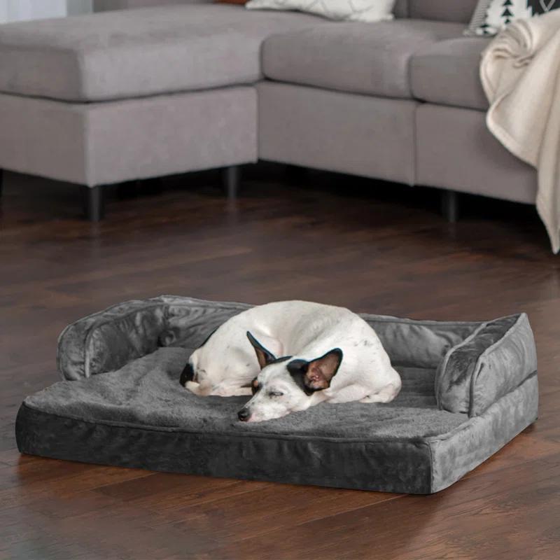 Plush & Velvet Comfy Couch Sofa-Style Pet Bed