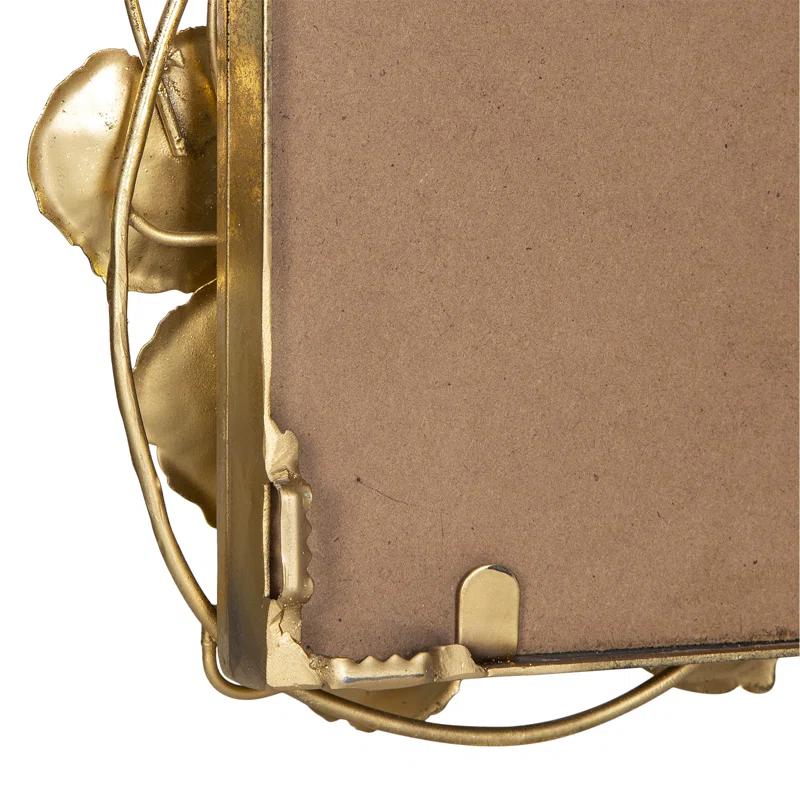 Rosdorf Park 61" X 31" Full Length Mirror With Golden Leaf Accents, Floor Miiror For Living Room Bedroom