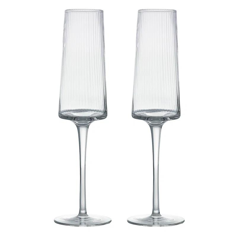 Zoya 8.5oz. Champagne Glass Stemware Set (Set of 2)