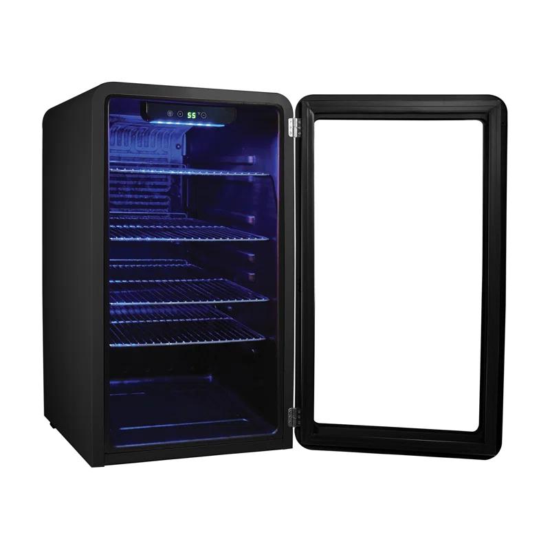 Magic Chef Magic Chef 17.5'' W 20 Cans (12 oz.) 3.4 Cubic Feet Beverage Cooler with Wine Storage and Glass Door