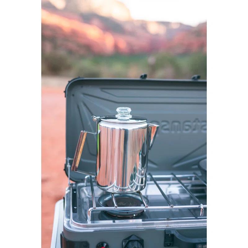 Stansport 276-9 Stansport Stainless Steel Percolator Coffee Pot 9 Cups