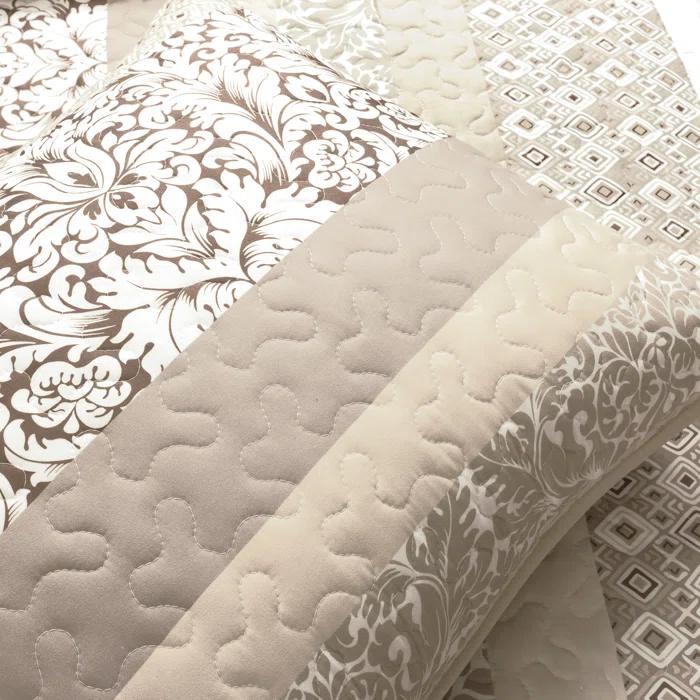 Lush Decor Boho Stripe Reversible Coverlet Set