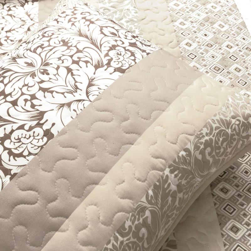 Lush Decor Boho Stripe Reversible Coverlet Set