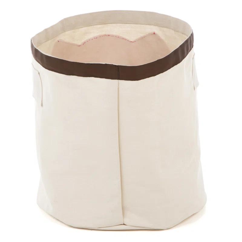 3 Sprouts 3 Sprouts - Canvas Storage Bin - Laundry and Toy Basket for Baby and Kids - Elephant