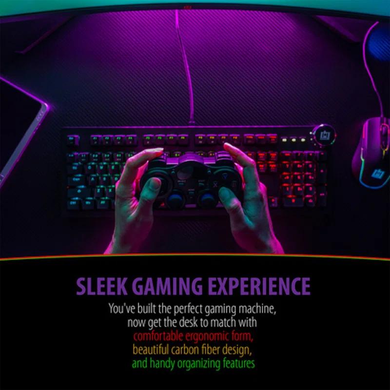Inbox Zero Déco Gear 47" LED Carbon Fiber Surface Gaming Desk & Reviews | Wayfair