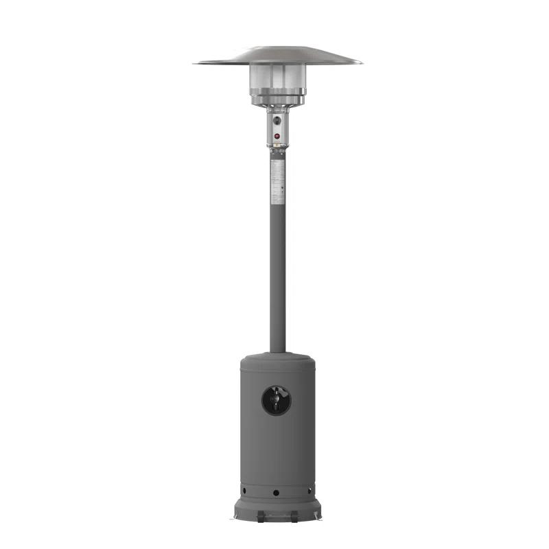 Sol 7.5' Stainless Steel Outdoor Patio 40,000 BTU Propane Heater with Wheels for Commercial & Residential Use