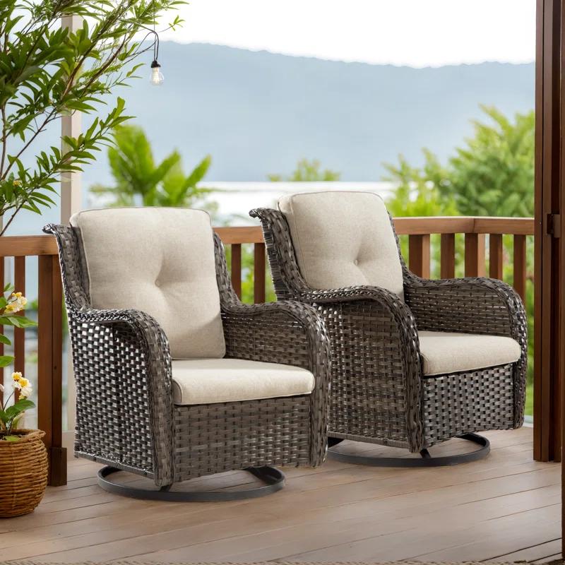 Outdoor Dining Armchair with Cushion