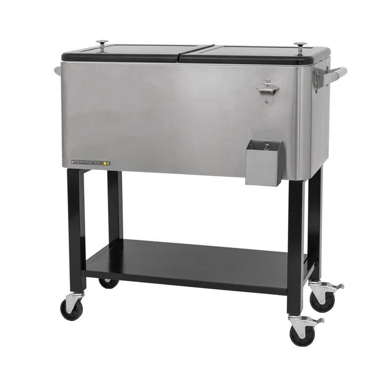 Permasteel 80-Qt Outdoor Patio Cooler with Removable Basin
