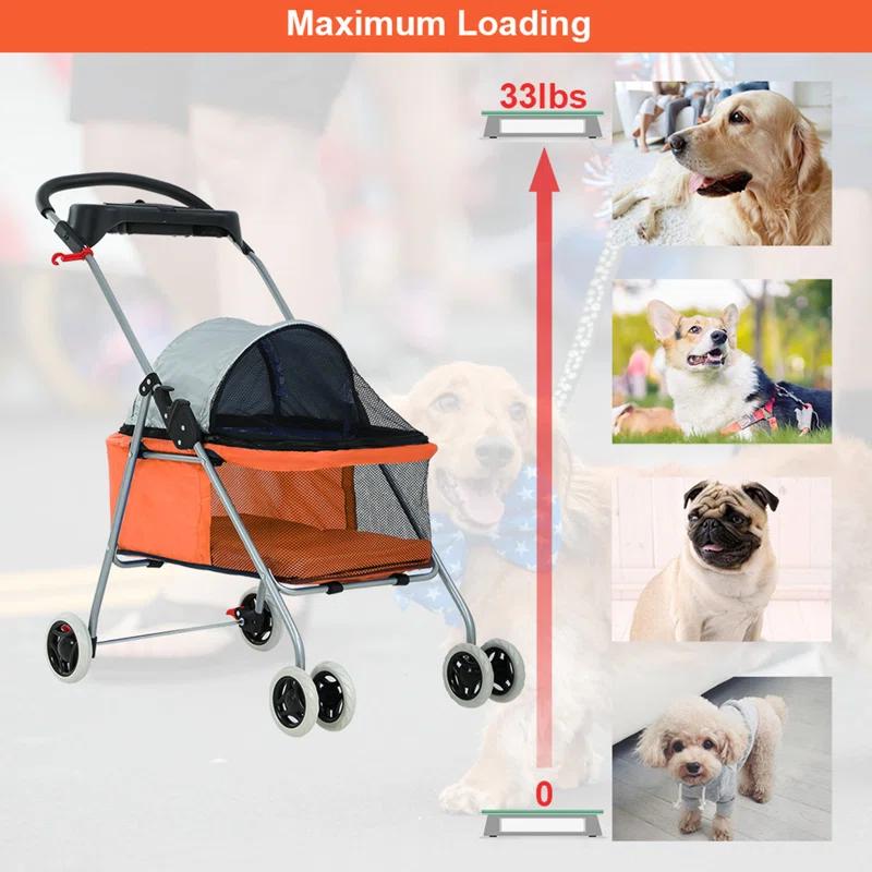BestPet Foldable Pet Jogger Stroller