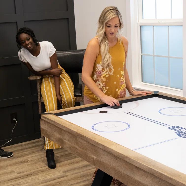 American Legend Kirkwood American Legend 84" Air Hockey Table with Rustic Wood Finish and Digital Scoreboard & Reviews | Wayfair