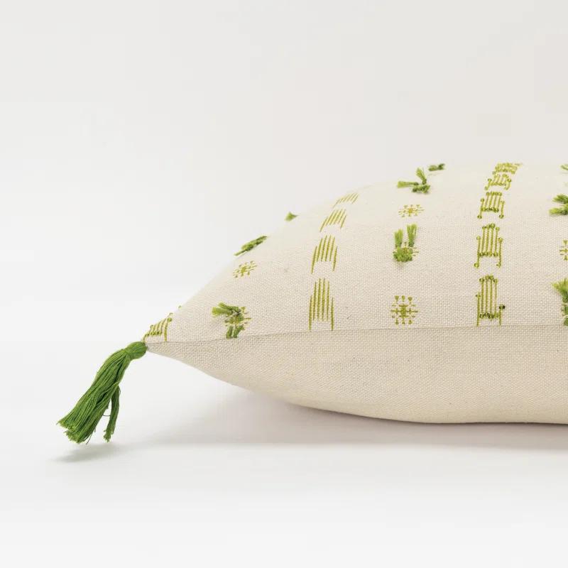 Rizzy Home Tassels Cotton Throw Pillow