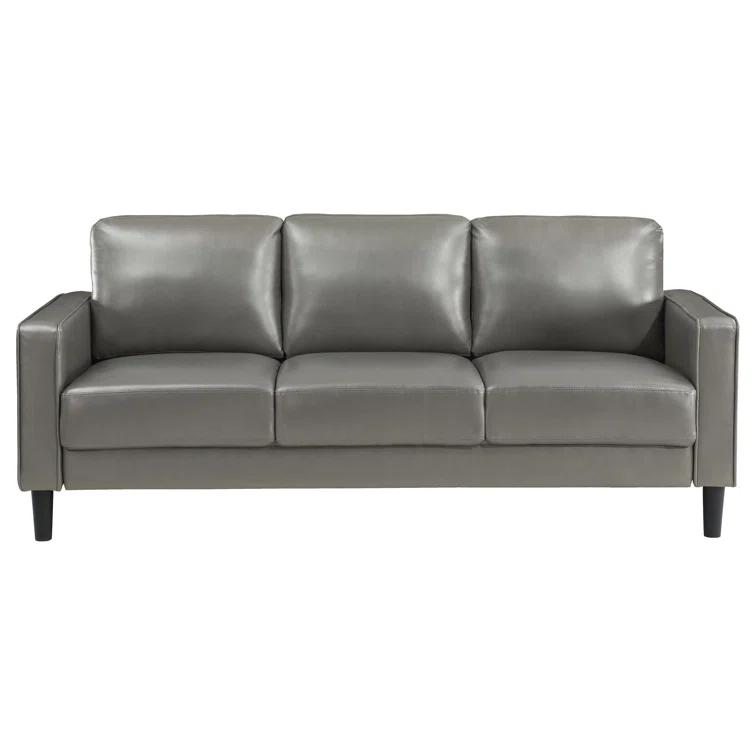 Alma Ruth 3-Piece Upholstered Track Arm Sofa Set Grey