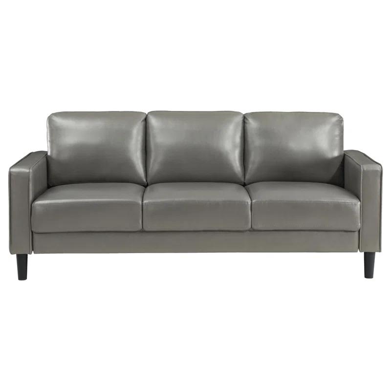 Alma Ruth 3-Piece Upholstered Track Arm Sofa Set Grey