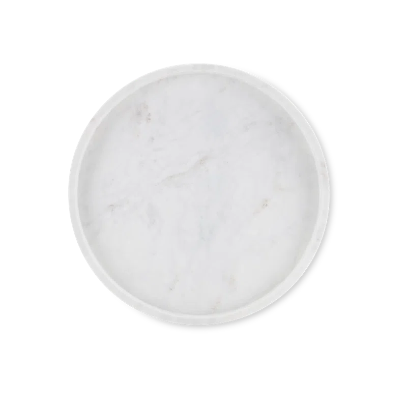 Freya Large White Marble Tray