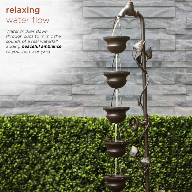 Winston Porter Gertrude Metal Weather Resistant Floor Fountain