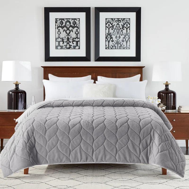 Waverly Cozy Gray Down Alternative Throw