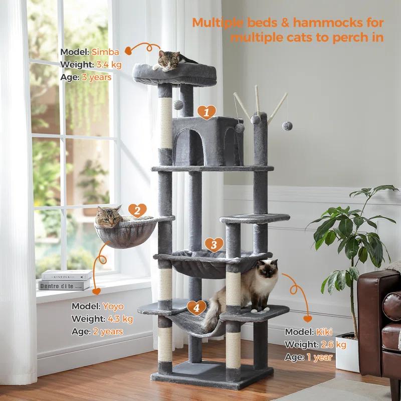 Archie & Oscar™ Indoor Cat Tower with Sisal Scratching Post