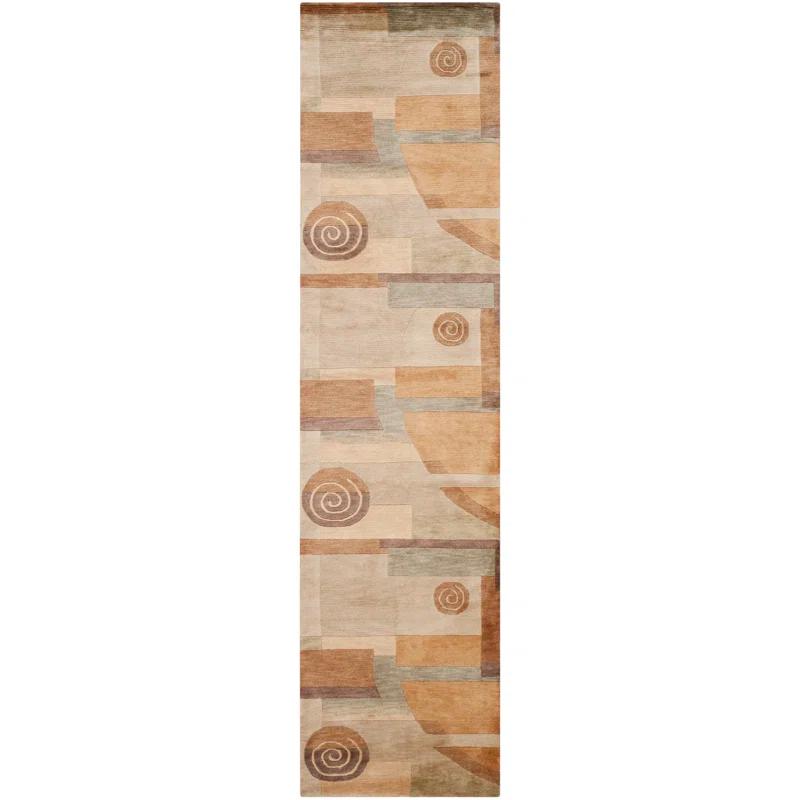 Safavieh Tibetan Shag Hand Knotted Wool Pile Abstract Rug