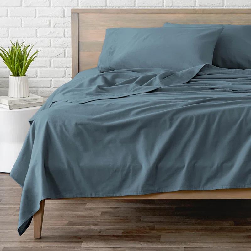 Bare Home Flannel Machine Woven Sheet Set