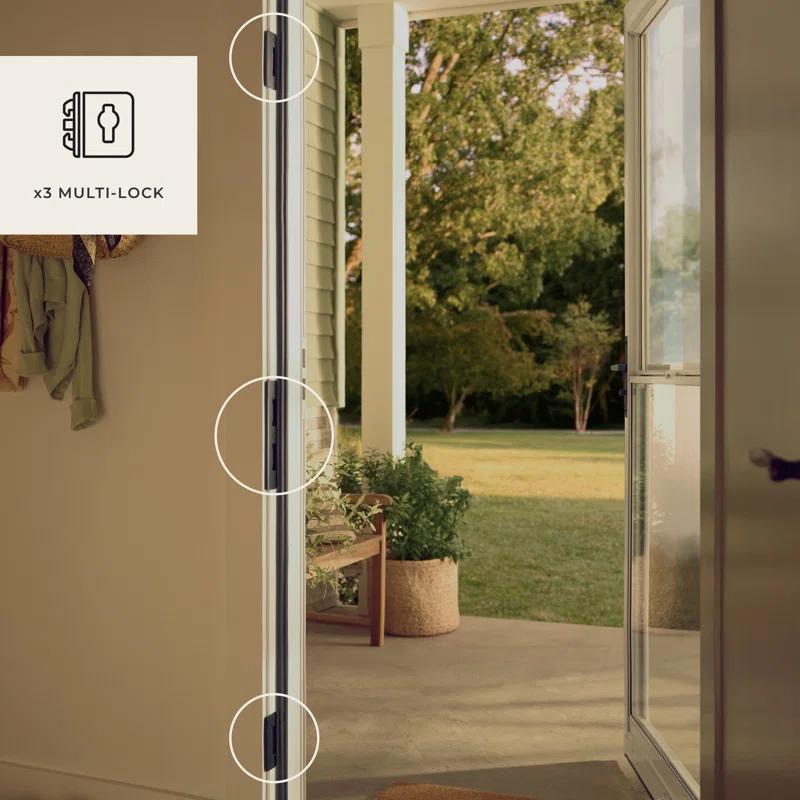 LARSON Platinum Interchangeable Full Glass Storm Door with Low-E (handle sold separately)