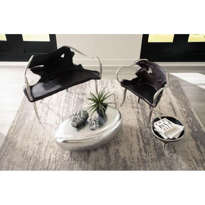 Silver Leaf River Stone Coffee Table