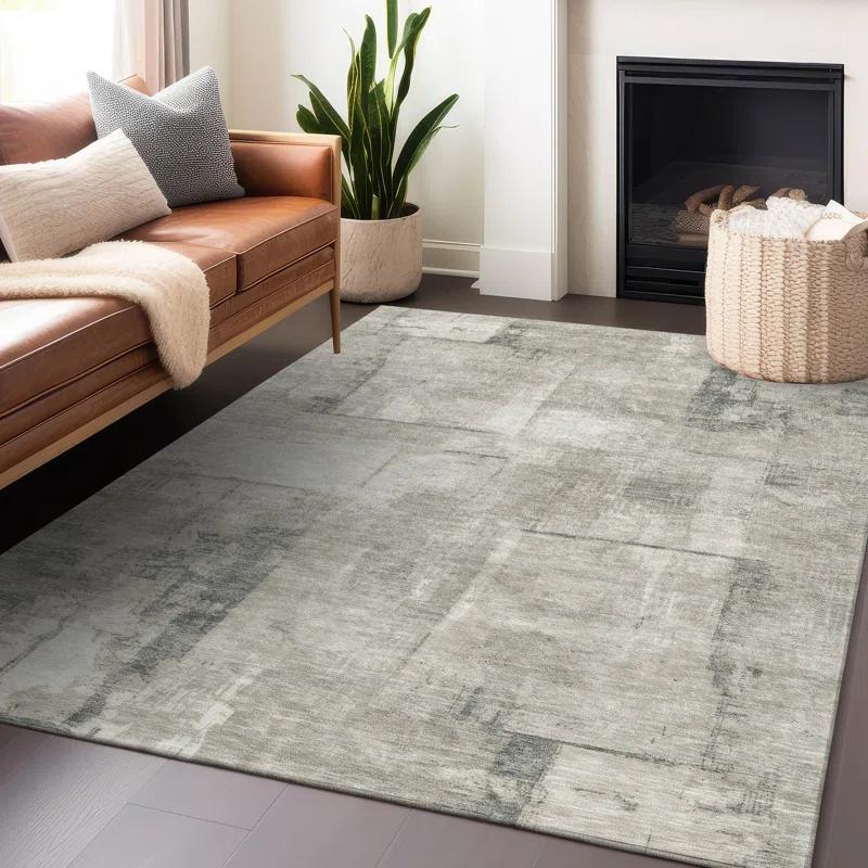 Machine Washable Indoor/Outdoor Chantille ACN1714 Beige Rug