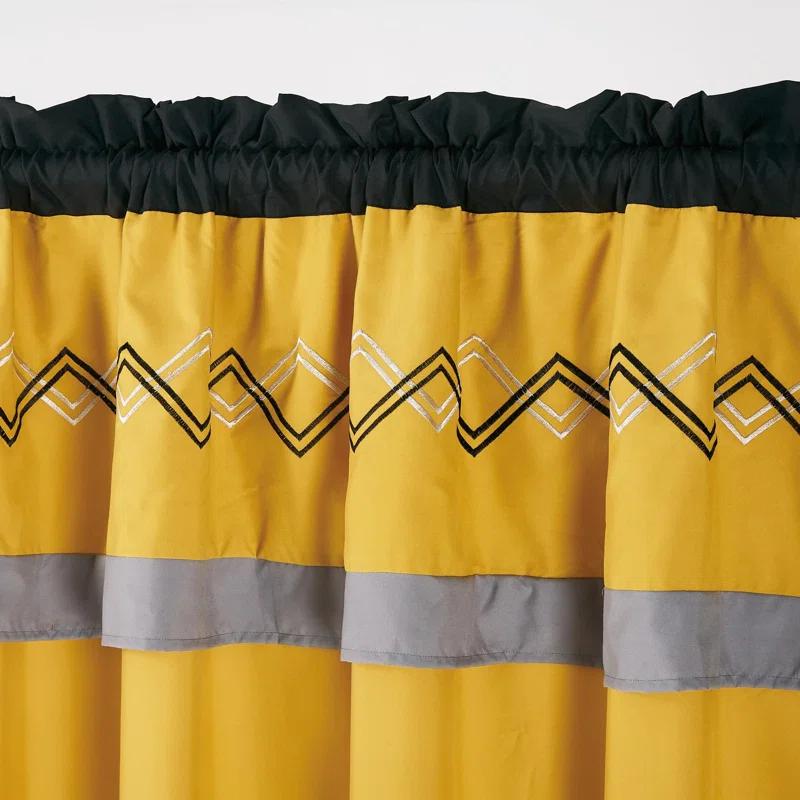 Chezmoi Collection Polyester Room Darkening Curtain Pair