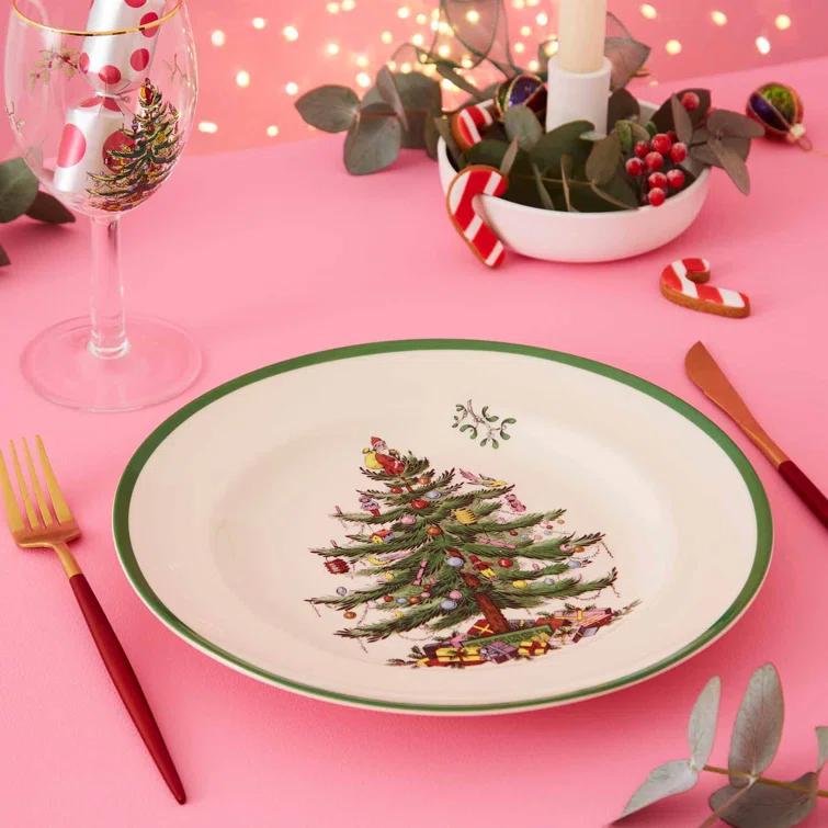Spode Christmas Tree Dinner Plates (Set of 4)