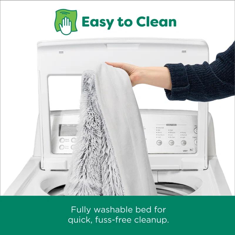 FurHaven Long Fur & Velvet Waterproof Blanket - Mist Gray, Large