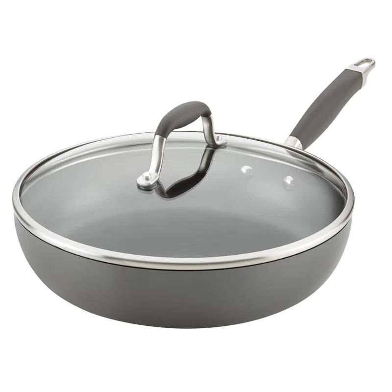 Anolon Anolon Advanced Home Hard Anodized Nonstick Deep Frying Pan / Skillet with Lid, 12 Inch