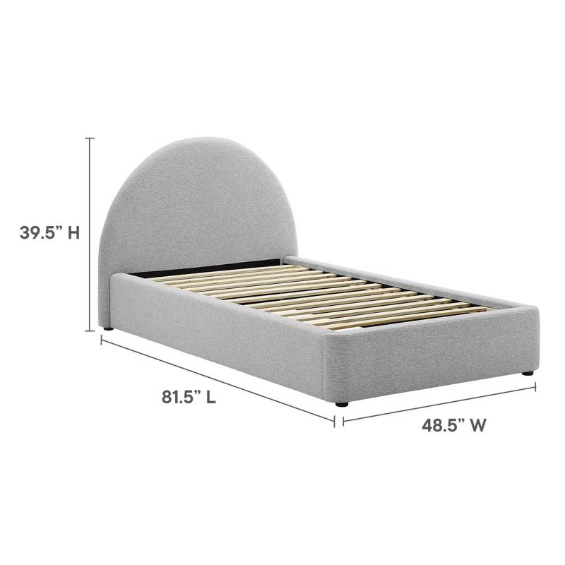 Modway Resort Performance Velvet Arched Round Platform Bed