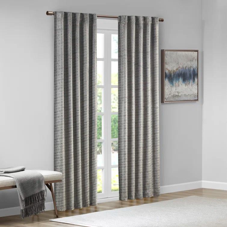 510 Design Colt Room Darkening Poly Velvet Rod Pocket/Back Tab Curtain Panel Pair & Reviews | Wayfair