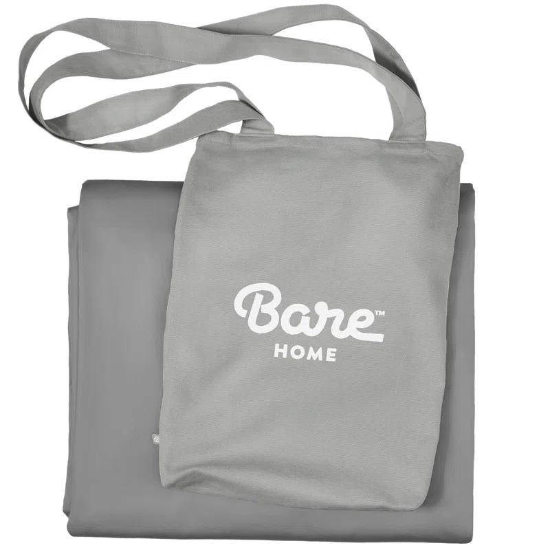 Bare Home Organic Sateen Machine Woven Fitted Sheet