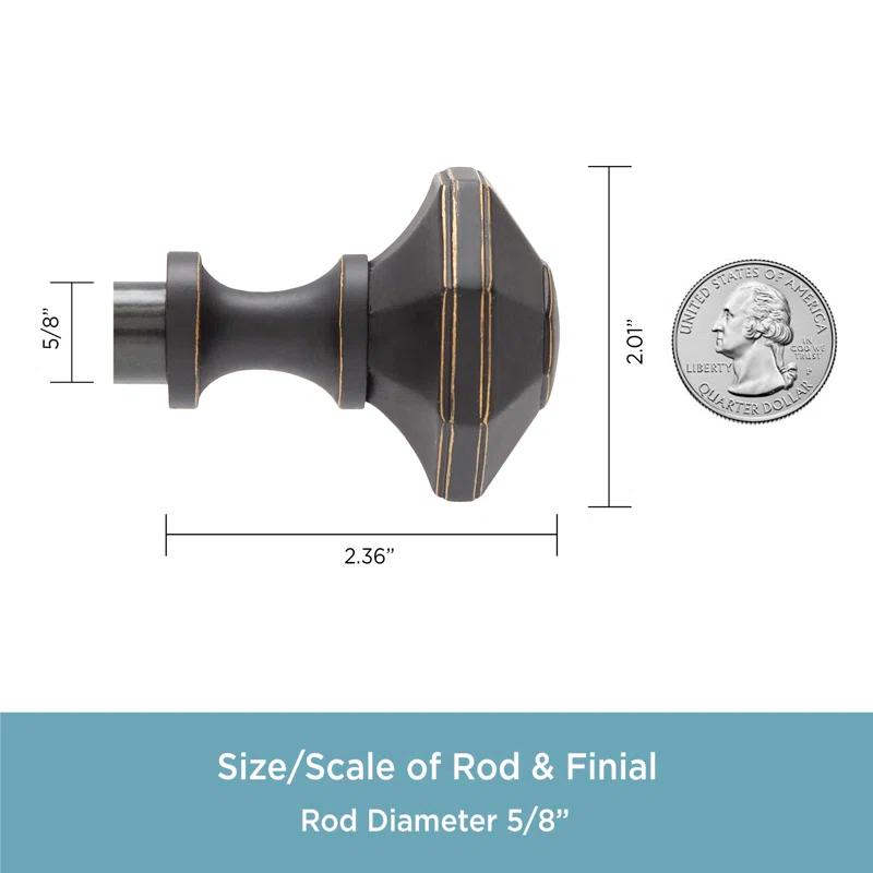 Kenney Richmond Kenney Sanders 5/8" Standard Decorative Window Curtain Rod & Reviews | Wayfair