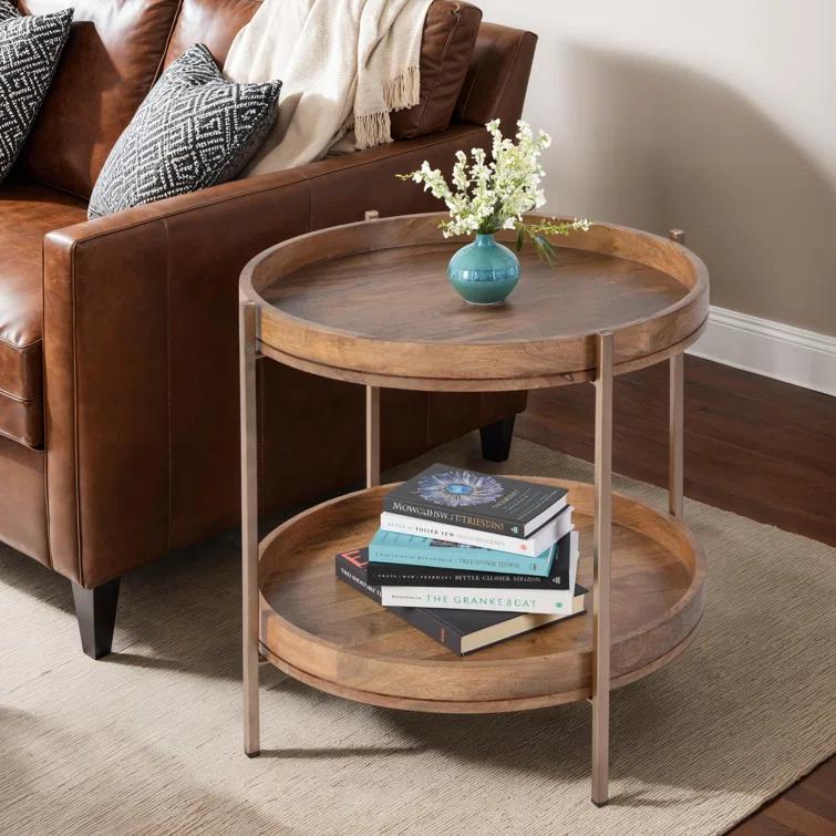Butler Specialty Damirra Wood And Metal Accent Table In Brown