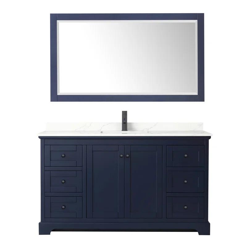 Wyndham Collection Avery 60'' Single Bathroom Vanity with Top