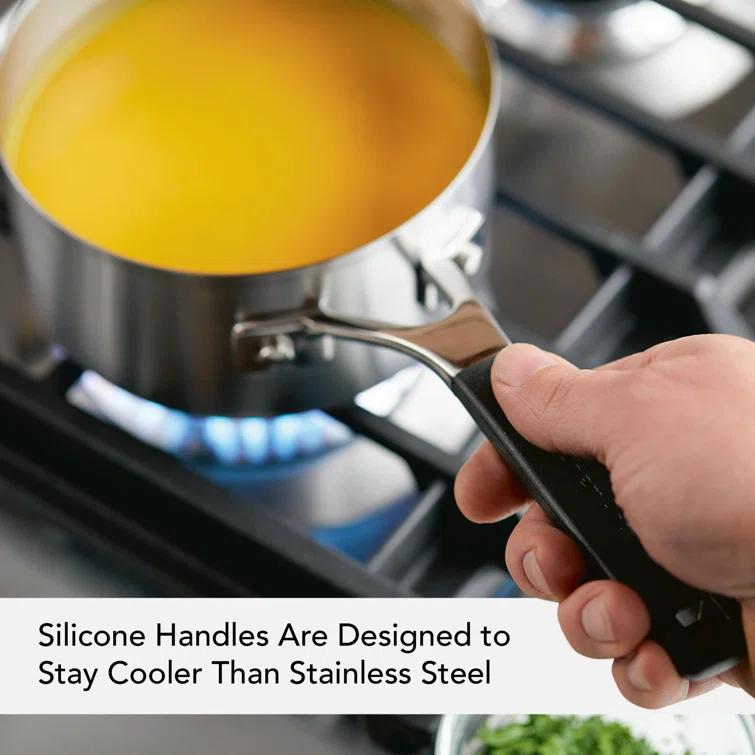 KitchenAid® KitchenAid Stainless Steel Induction Sauce Pan with Pour Spouts, 1 Quart