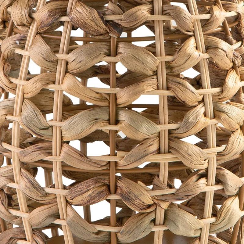 Enna Lantern, Bohemian Style, Candle Stand, Brown Rattan Woven
