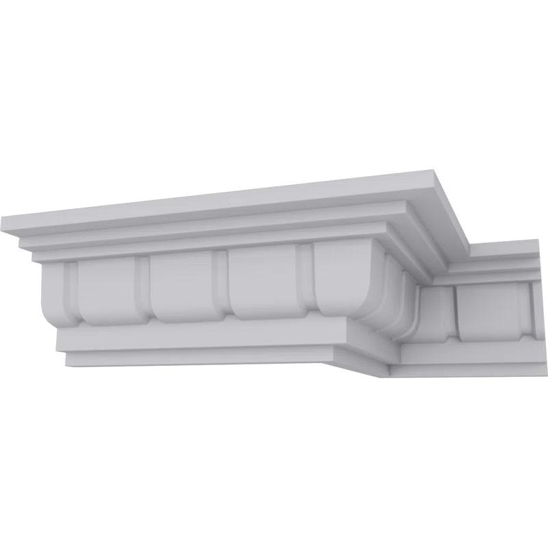 4 1/4"H x 4 1/8"P x 5 1/4"F x 94 1/2"L Eris Dentil Crown Moulding