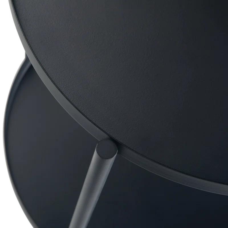 Simpli Home Monet 17"W Round Metal End Table with Flippable Tray Top